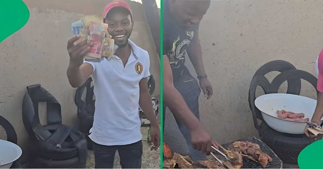 Friends decided to add money to their braai meat Friends decided to add money to their braai meat