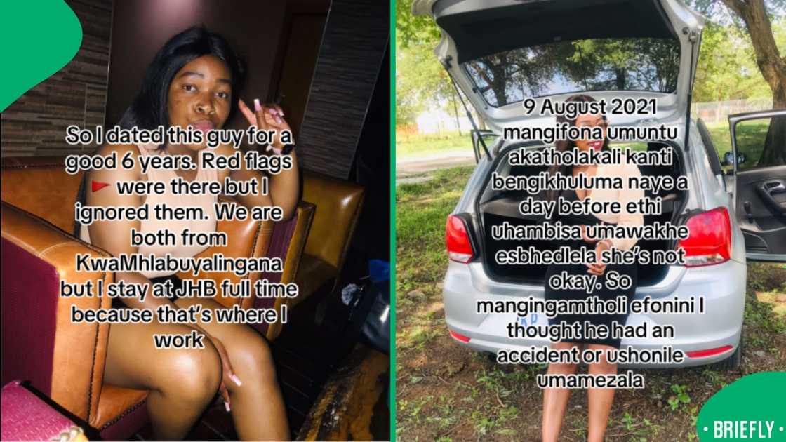 A view of the TikTok interface highlights the story that drew thousands of South Africans to discuss long-distance relationship struggles