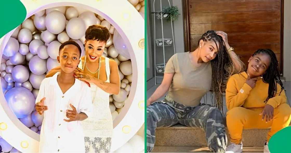 Kelly Khumalo gushed about her kids Thingo Meyiwa and Christian Khumalo after they played well at a soccer match. Kelly Khumalo gushed about her kids Thingo Meyiwa and Christian Khumalo after they played well at a soccer match.