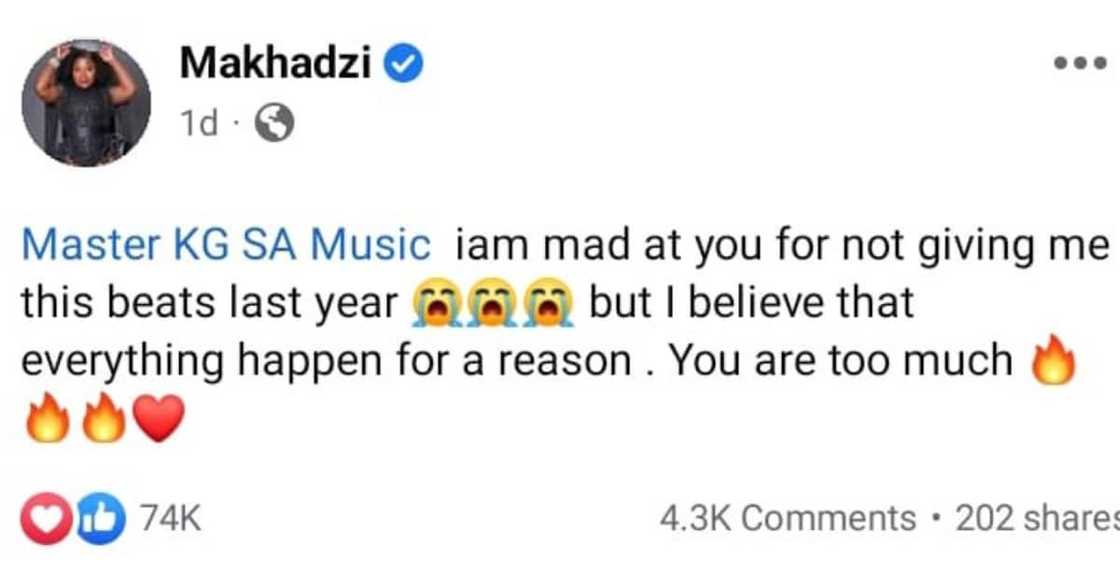 Makhadzi, Fans, 2 Am, Post, Praise, Master KG, Beats, Private Skill, Facebook Makhadzi, Fans, 2 Am, Post, Praise, Master KG, Beats, Private Skill, Facebook
