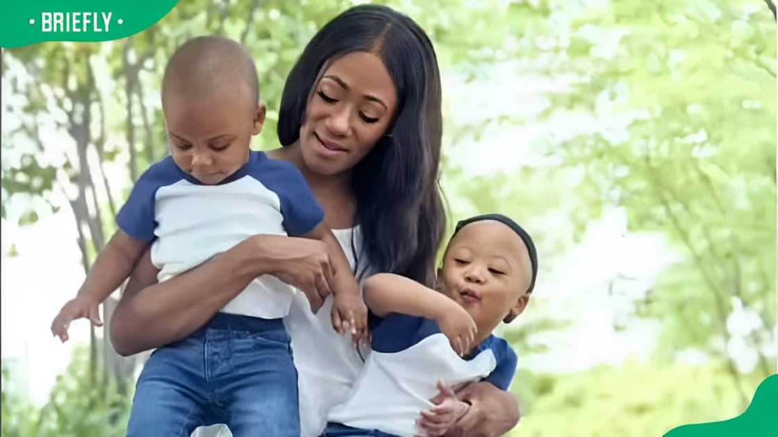 Aidyn and K’ydn Simmons with their mother Pebbles Junell