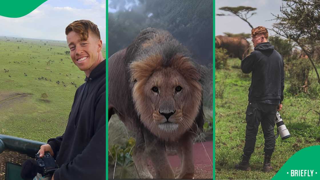 Instagram users were happy that an animal lover wasn't harmed by a massive lion