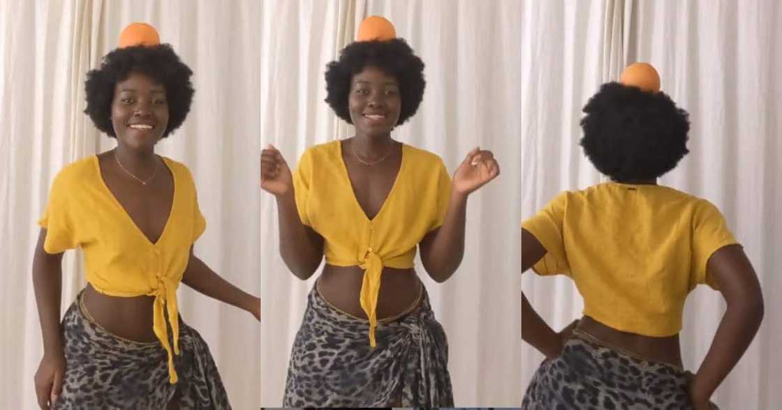 Lupita Nyong'o leaves fans thirsty with sensual waist moves with fruit on her head Lupita Nyong'o leaves fans thirsty with sensual waist moves with fruit on her head