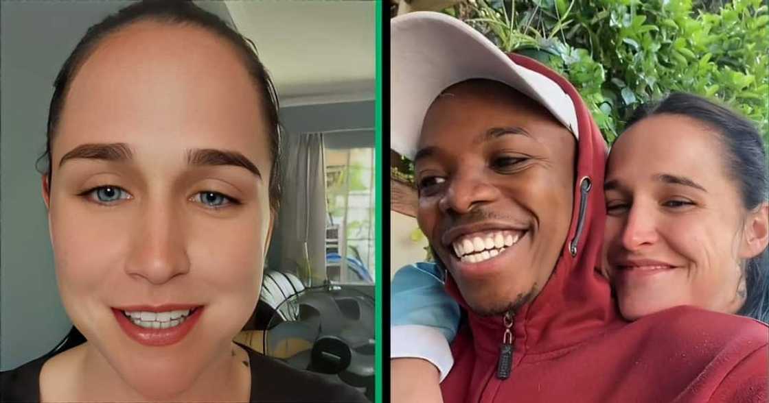 A TikTok video of an interracial couple poking fun at their relationship. A TikTok video of an interracial couple poking fun at their relationship.