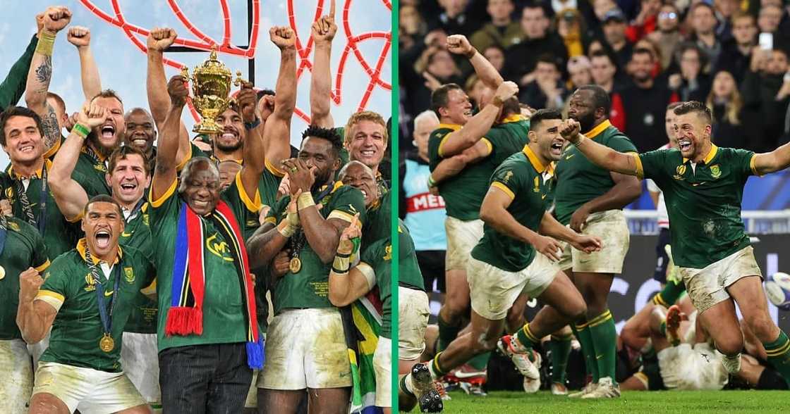 Ramaphosa thanked the Springboks Ramaphosa thanked the Springboks