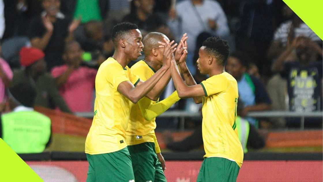 Bafana Bafana secured a 3-2 victory over South Sudan in their second AFCON 2025 qualifiers on Tuesday, September 10, 2024. Photo: @Lorenz_KO.