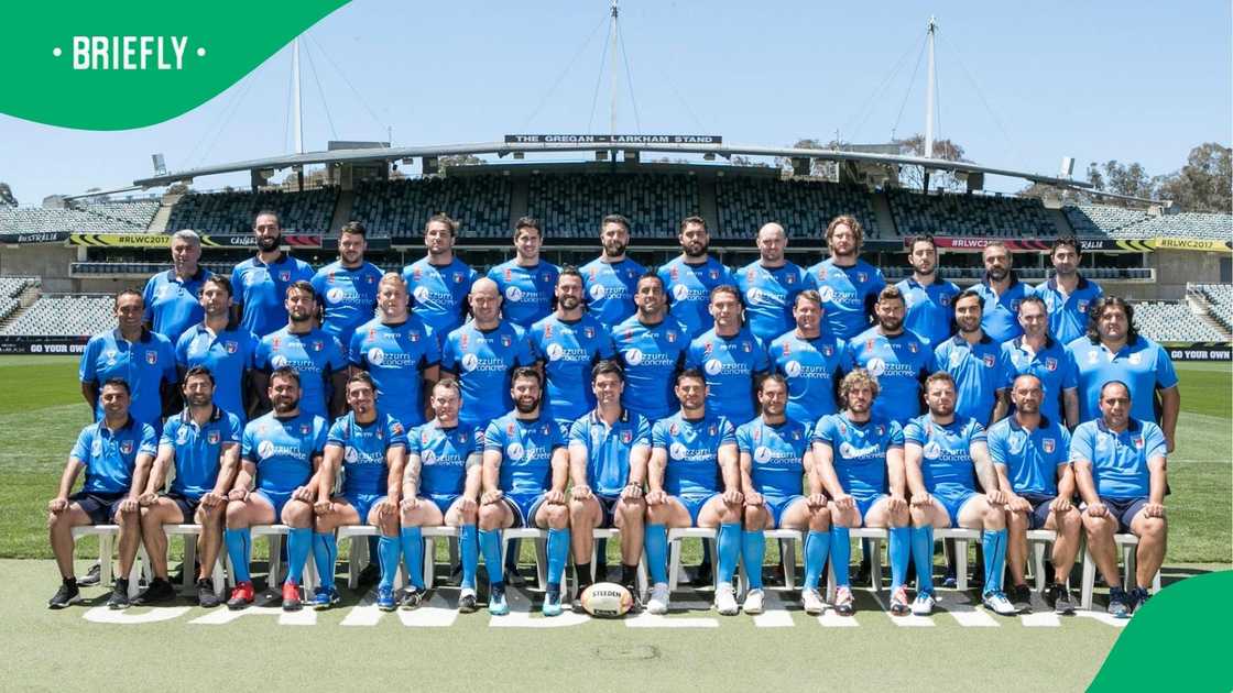 Italian rugby team. Italian rugby team.