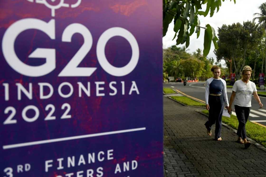 The two-day meeting takes place on the resort island of Bali under the shadow of war The two-day meeting takes place on the resort island of Bali under the shadow of war