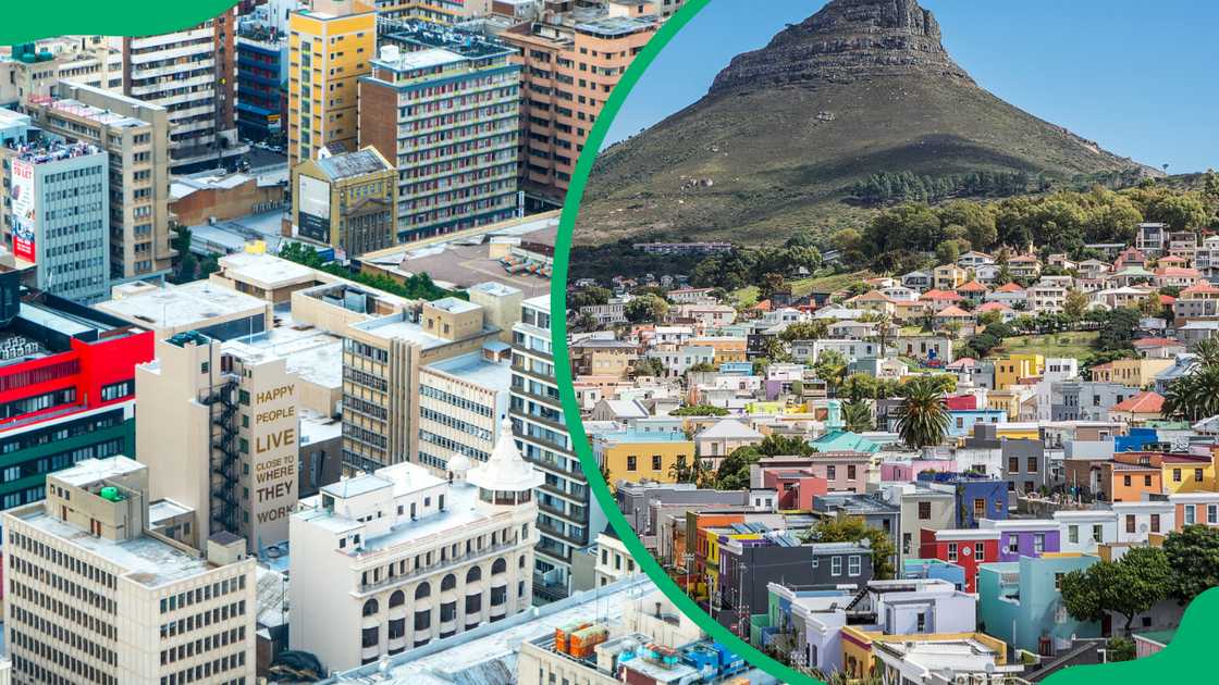 Central Johannesburg cityscape. Cape Town.