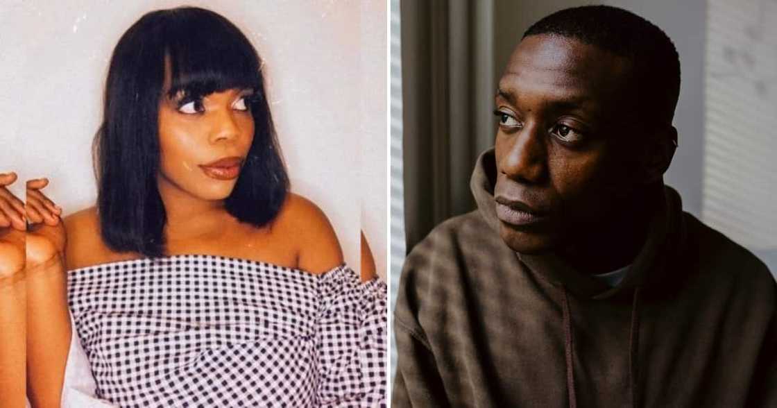 A beautiful woman and a sad man A beautiful woman and a sad man