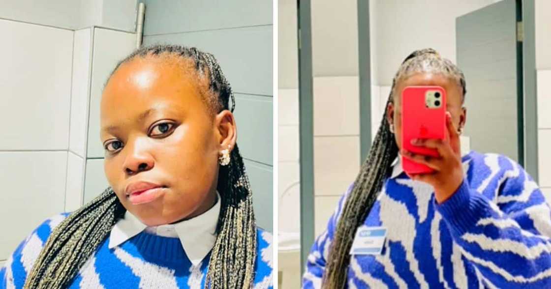 Woman shows what a day was like on her first day at the office. Woman shows what a day was like on her first day at the office.