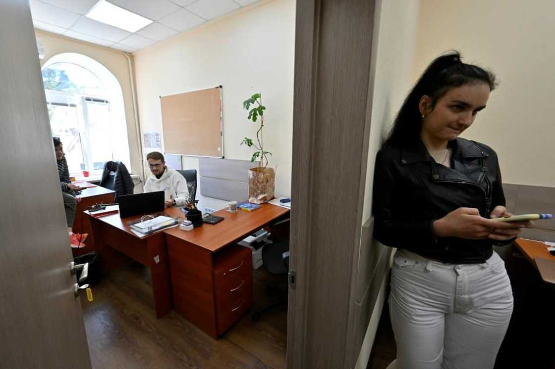 Staff of Ukraine's Center for Civil Liberties at their office in Kyiv Staff of Ukraine's Center for Civil Liberties at their office in Kyiv