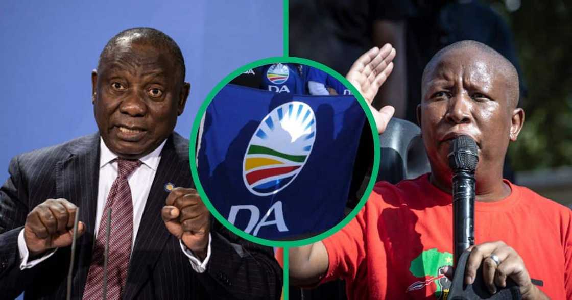 Cyril Ramaphosa, Julius Malema, the DA Cyril Ramaphosa, Julius Malema, the DA