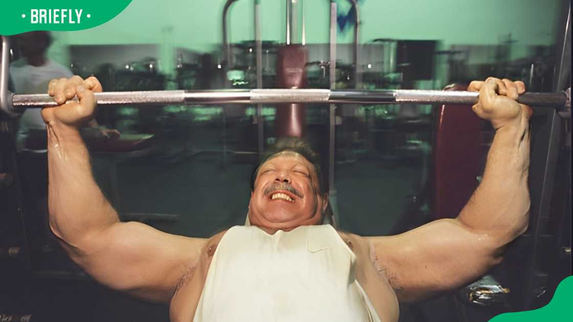 Chris Langan in a gym Chris Langan in a gym