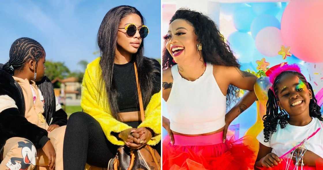 Kelly Khumalo and her daughter Thingo spend some quality time together. Kelly Khumalo and her daughter Thingo spend some quality time together.