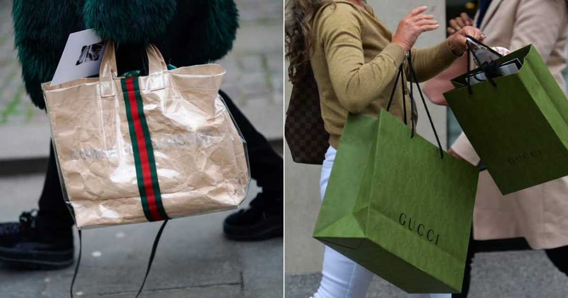 Gucci, Empty Bags, Shopping, Pose, R1 000, Social media reactions Gucci, Empty Bags, Shopping, Pose, R1 000, Social media reactions