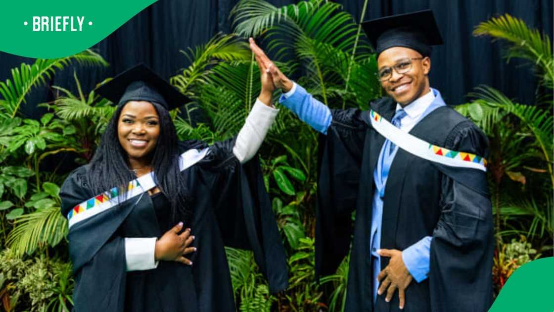 A mother was overjoyed after her two children graduated as doctors together