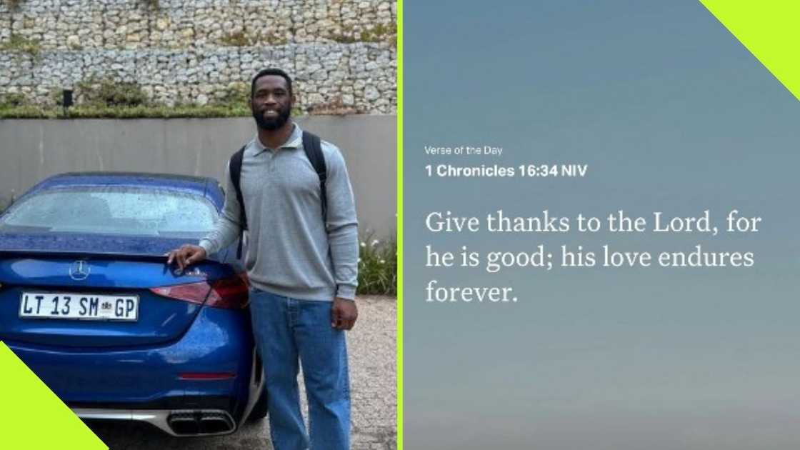 Siya Kolisi flaunts new whip on social media.