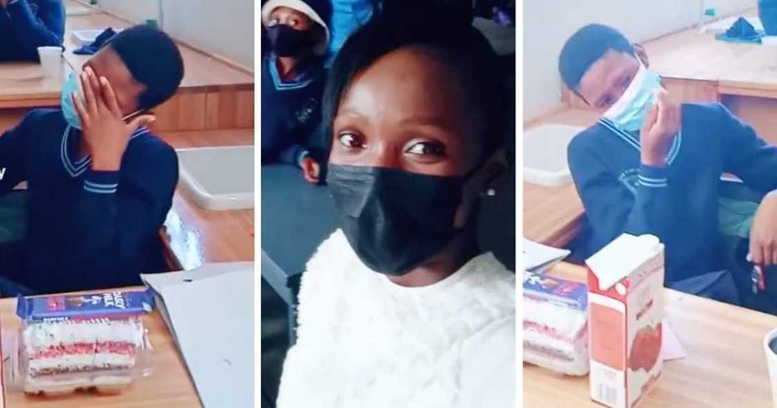 Teacher surprises pupil Teacher surprises pupil