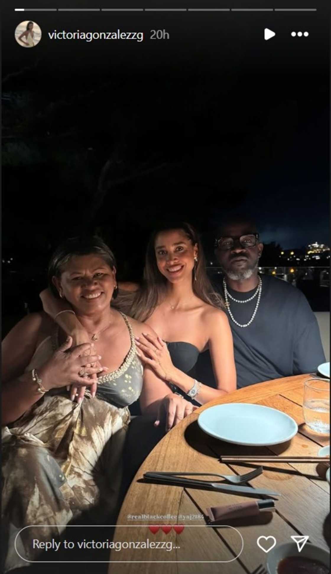 Black Coffee spends time with Victoria Gonzalez's family Black Coffee spends time with Victoria Gonzalez's family