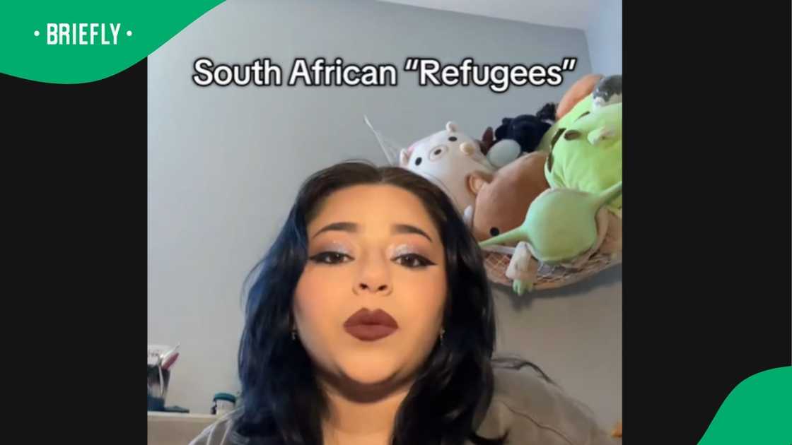 A woman shared a video showing what SA refugees will be getting in the USA. A woman shared a video showing what SA refugees will be getting in the USA.