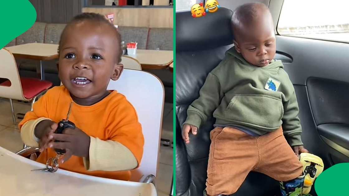 A TikTok video shows a little boy fighting his sleep. A TikTok video shows a little boy fighting his sleep.
