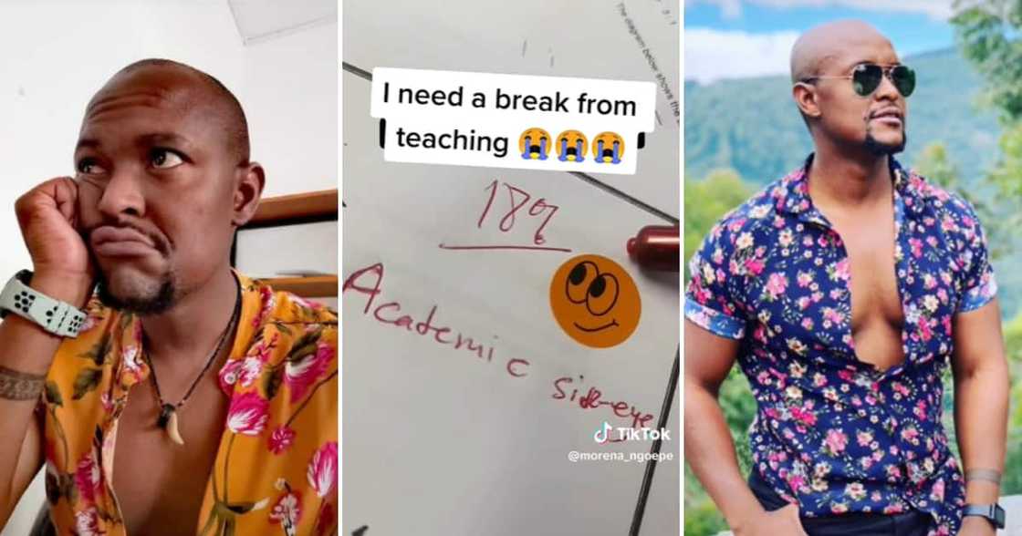 TikTok user @morena_ngoepe turned to sarcasm when he marked a test that scored very low TikTok user @morena_ngoepe turned to sarcasm when he marked a test that scored very low