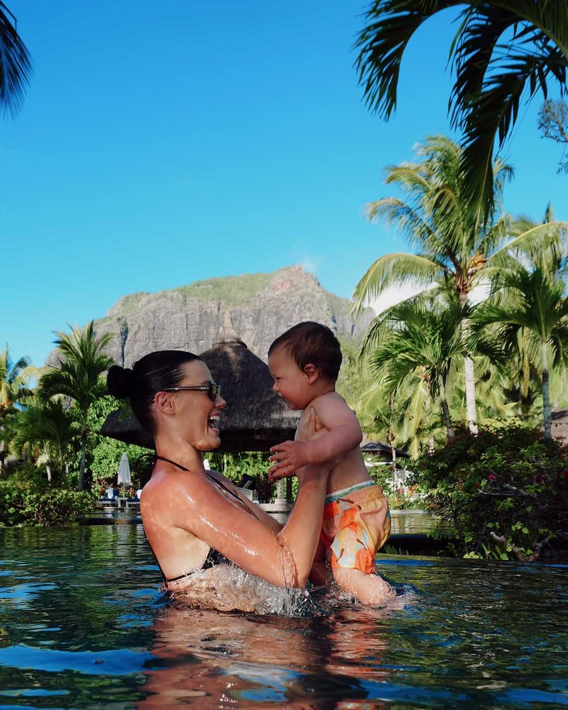 Marise and Hunter Pollard in Mauritius.