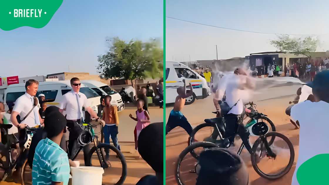 Missionaries get drenched in Spring day video Missionaries get drenched in Spring day video