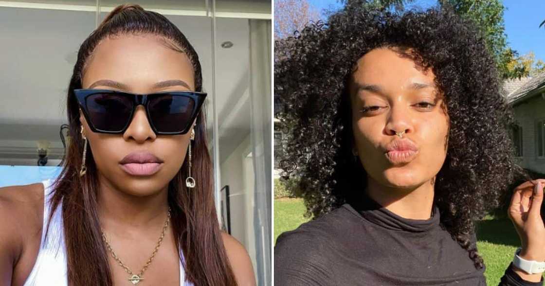 DJ Zinhle and Pearl Thusi DJ Zinhle and Pearl Thusi