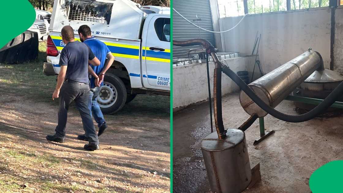 Police arrested one man after dismantling a drug lab in Pretoria. Police arrested one man after dismantling a drug lab in Pretoria.