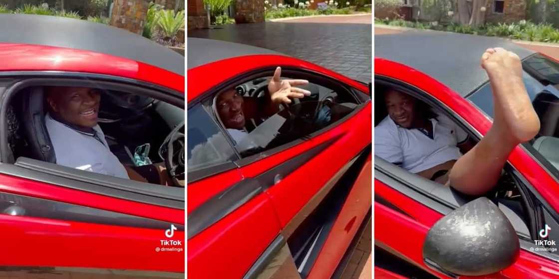 Dr Malinga in his new McLaren Dr Malinga in his new McLaren