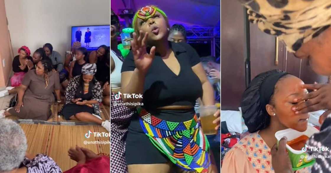 A woman celebrates her Zulu coming of age ceremony A woman celebrates her Zulu coming of age ceremony