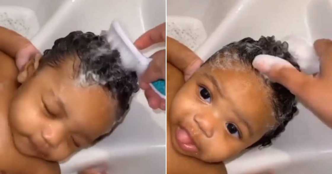 Baby, clip, video, bathing, broody, social media Baby, clip, video, bathing, broody, social media