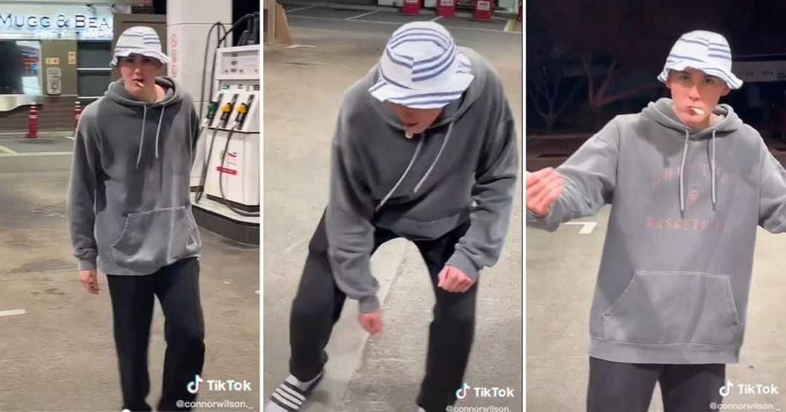 Man shows off amusing dance moves