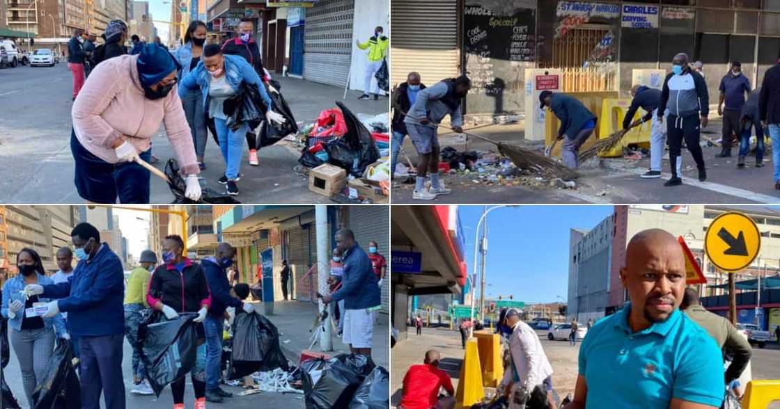 Community Comes Together to Clean Up After Looting: #TaxiOwnersCleanUp Community Comes Together to Clean Up After Looting: #TaxiOwnersCleanUp