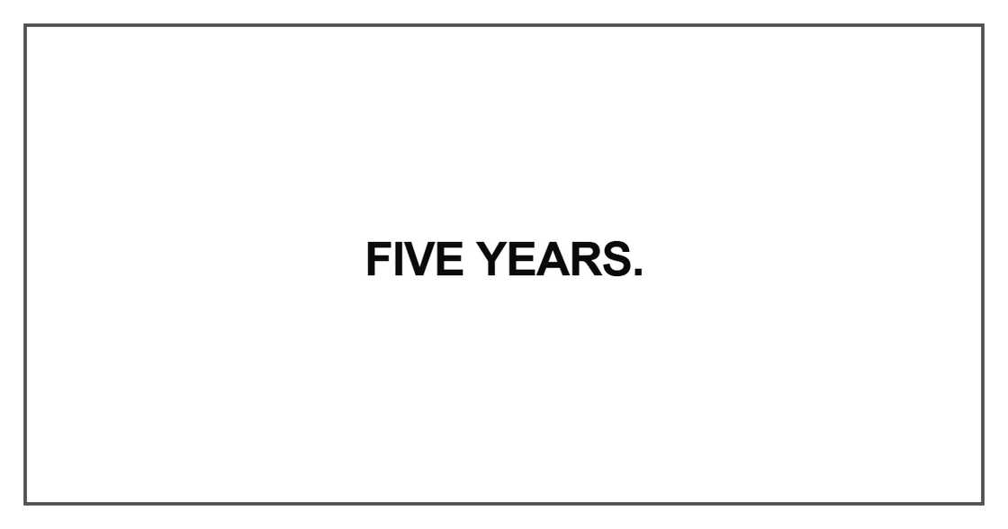 Five years Five years
