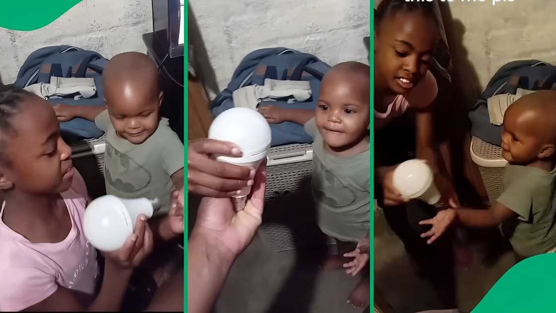 A TikTok video shows a light bulb lighting up in a baby's hands, which intrigued SA.