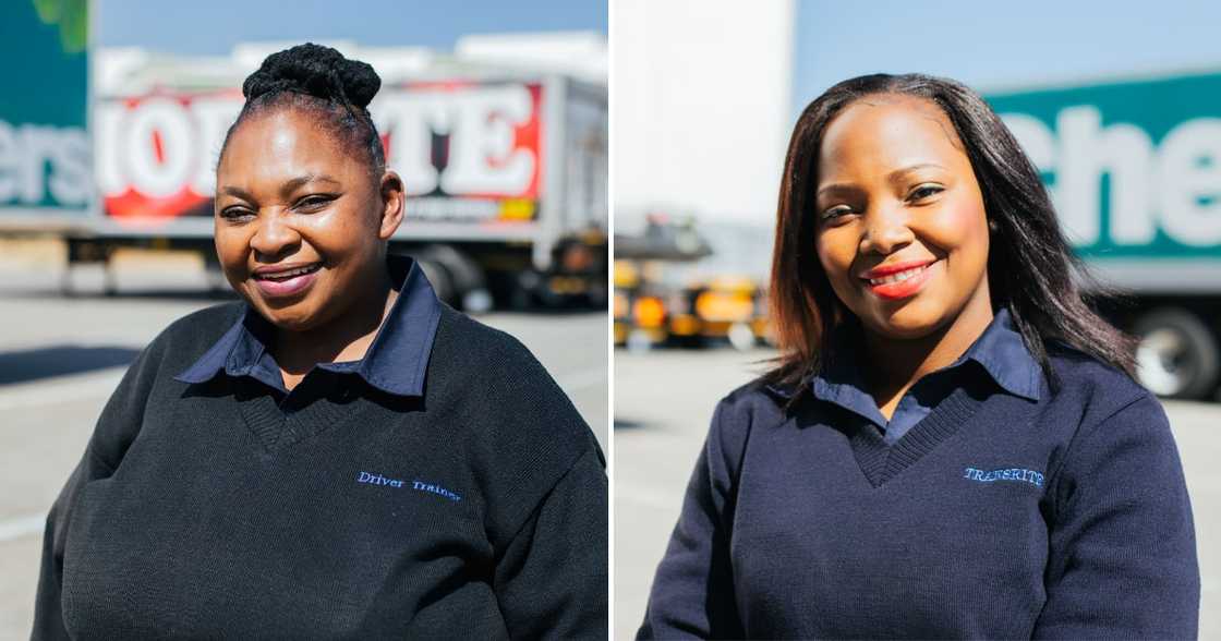 Shoprite, truck driver, female, South Africa Shoprite, truck driver, female, South Africa