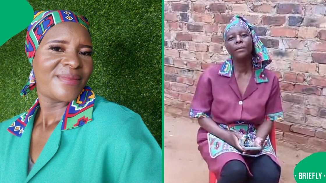 A woman played the role of a domestic worker in a skit, showcasing how she ate her massive plate of pap in a TikTok video. A woman played the role of a domestic worker in a skit, showcasing how she ate her massive plate of pap in a TikTok video.