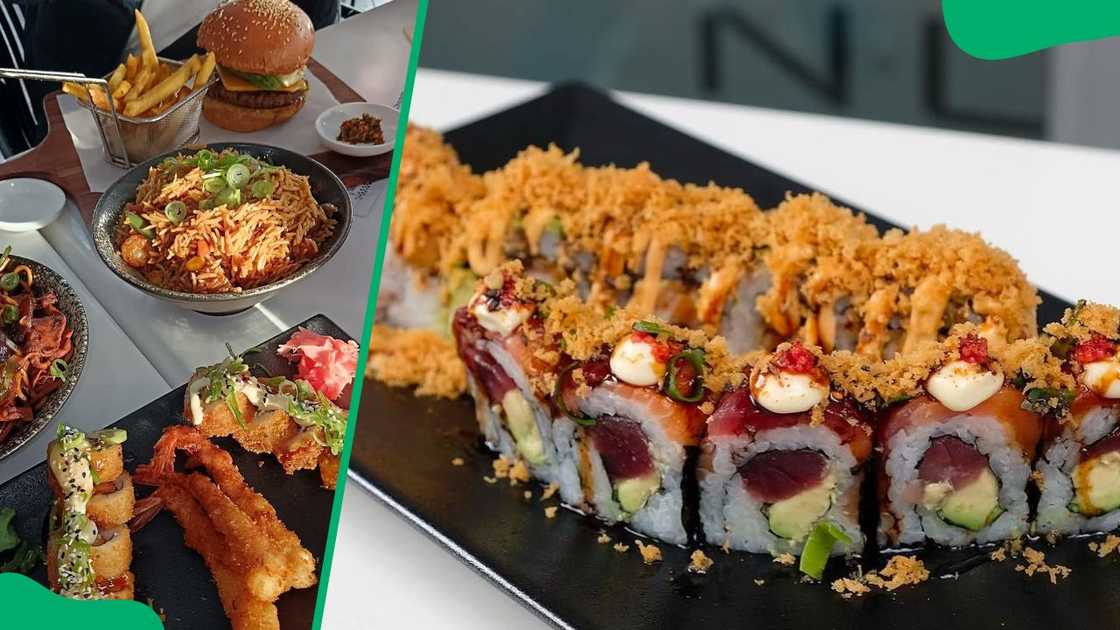 Nuri Sushi's platter (L). The grenade Combo (R) Nuri Sushi's platter (L). The grenade Combo (R)