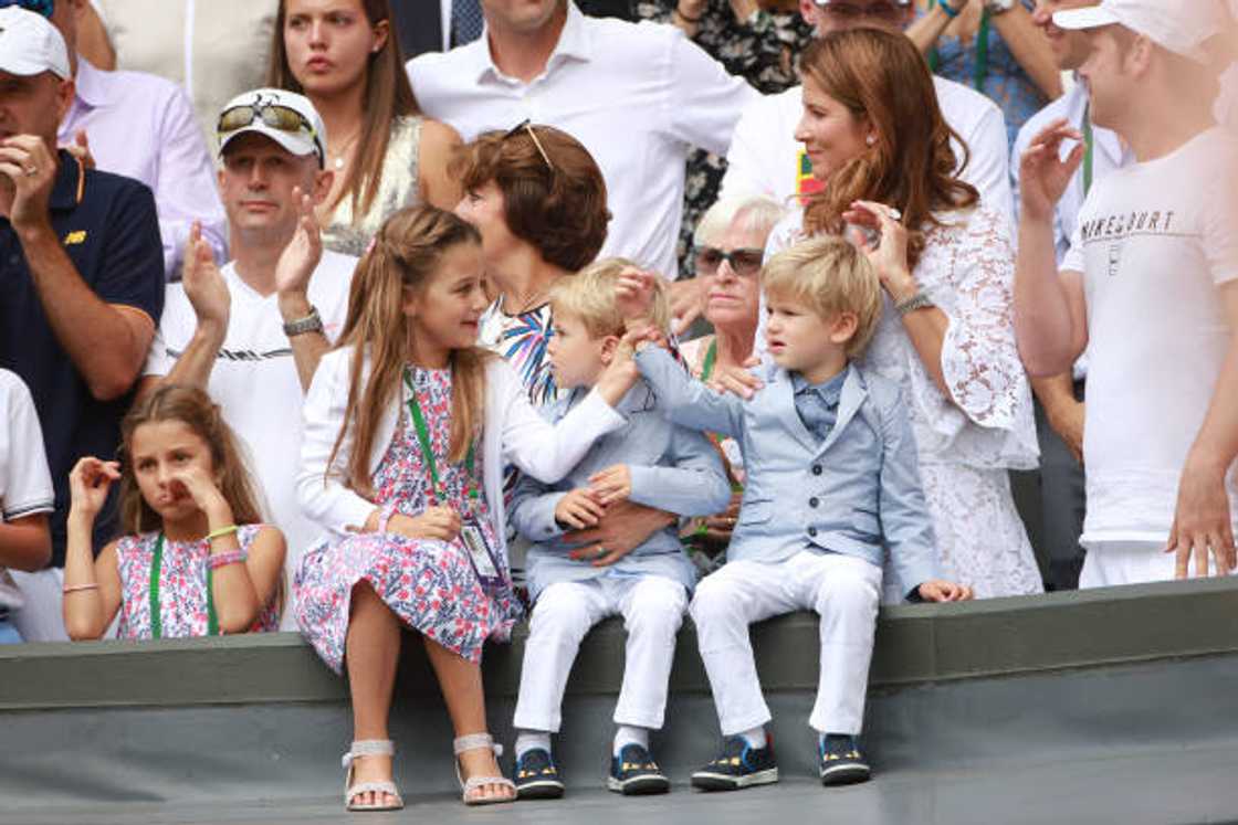 Roger Federer's children at Wimbledon