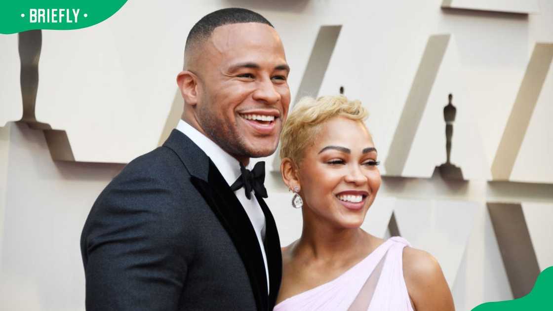 DeVon Franklin and Meagan Good during the 2019 Academy Awards