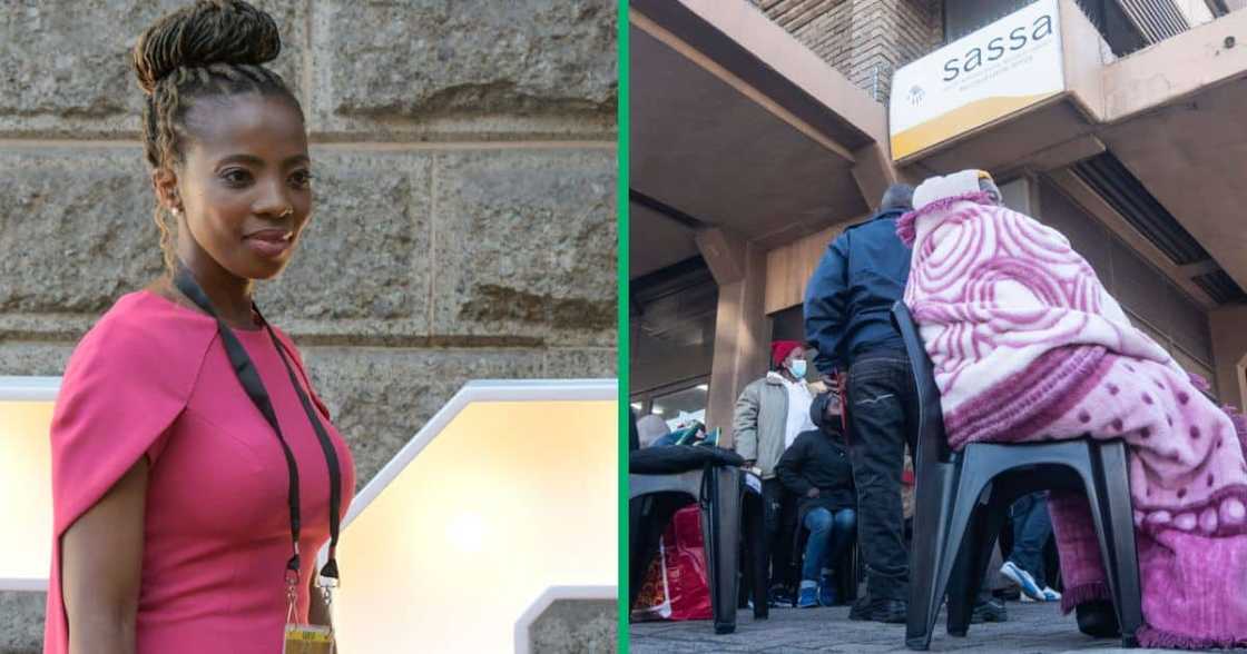 The public protector, Kholeka Gcaleka, warned that the social grants could turn SA into a welfare state The public protector, Kholeka Gcaleka, warned that the social grants could turn SA into a welfare state