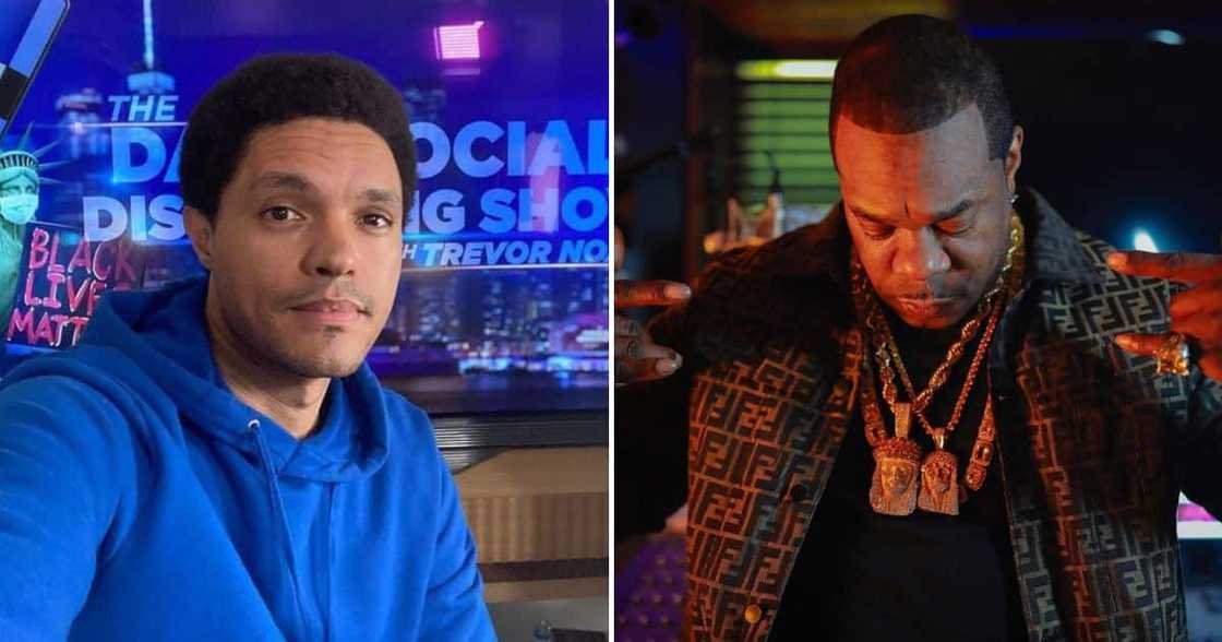 Trevor Noah met Busta Rhymes at the Grammys