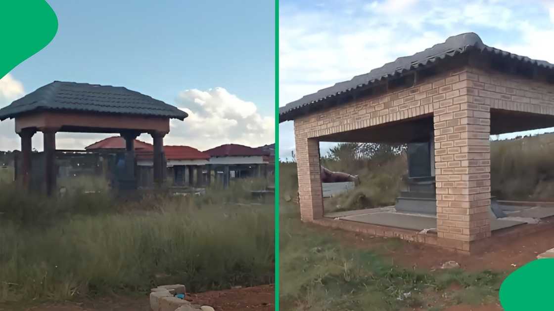 Brick structures stretch across the site, giving the cemetery the appearance of a modern residential area Brick structures stretch across the site, giving the cemetery the appearance of a modern residential area