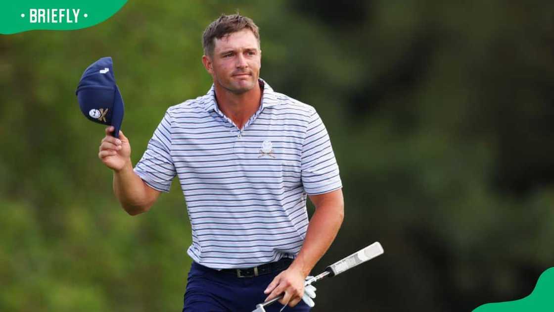 Golfer Bryson DeChambeau during the 2024 Masters Tournament at Augusta National Golf Club