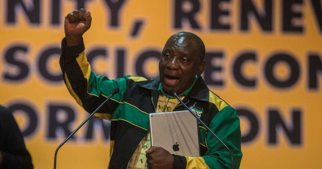 ANC president Cyril Ramaphosa ANC president Cyril Ramaphosa