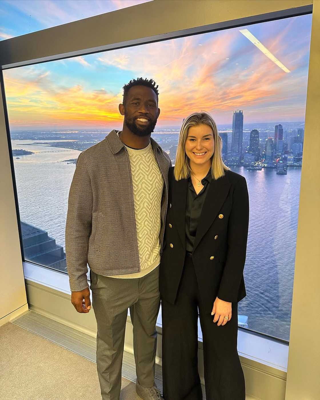 Siya and Rachel Kolisi before announcing their divorce.