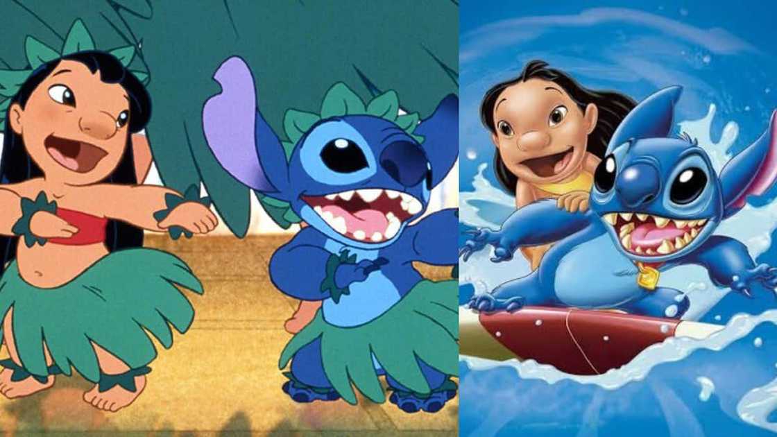 Stitch and Lilo animated Disney characters Stitch and Lilo animated Disney characters